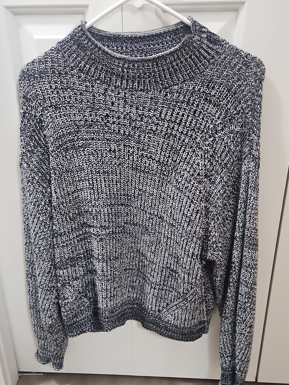 Abound Black & White Marled Sweater